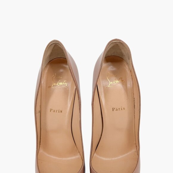 Christian Louboutin So Kate 120 Nude Beige Patent Pumps Heels Size 41 US 11 - Picture 4 of 15